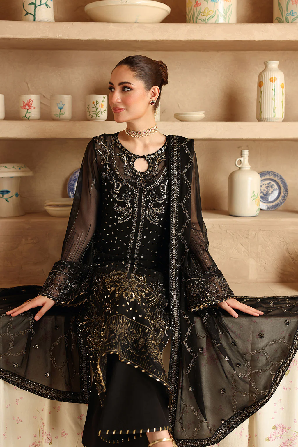 Ramsha Embroidered Chiffon - BB 206 - Image 3