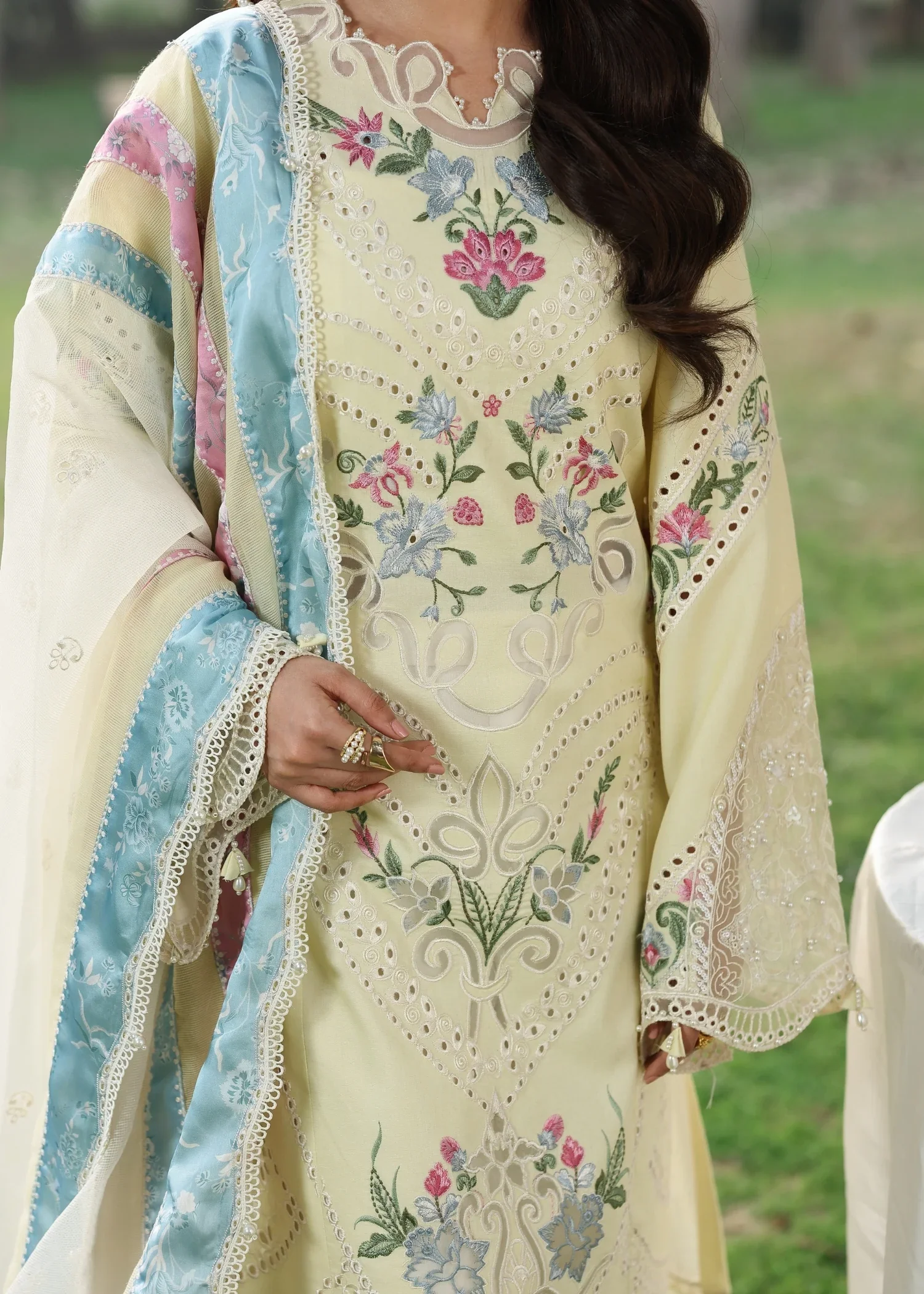 Sardinia Tales Of Petals Luxury Lawn '26-DAISY DREAM - Image 2