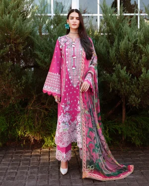 Mushq A Moi Luxury Lawn '26-Blushing Rose