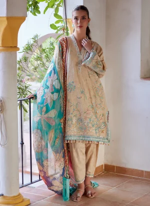 Farah Talib Luxury Lawn '26-Isabella Sand