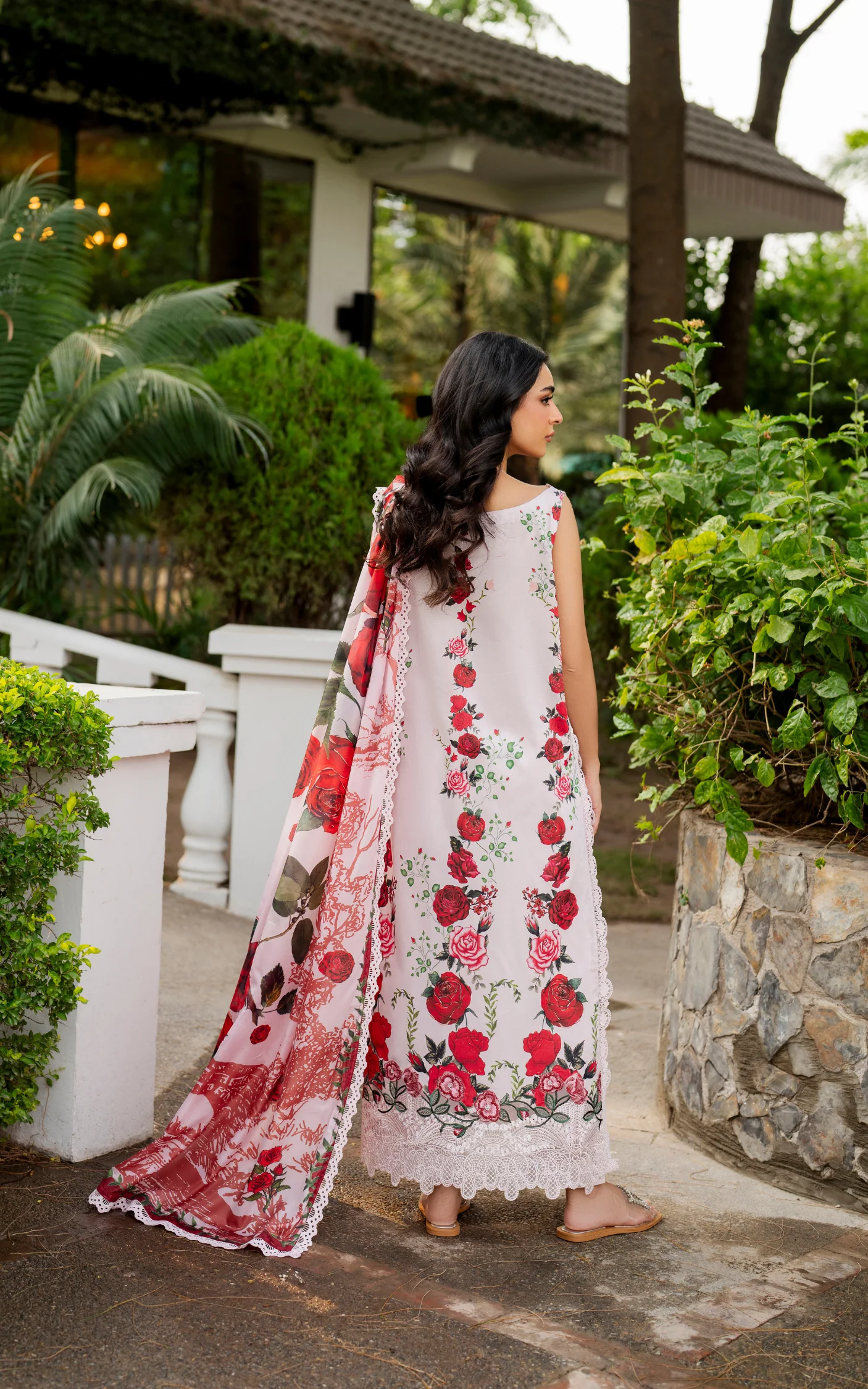 Asifa & Nabeel Meeraki Lawn '26-Gilded Rose - Image 4