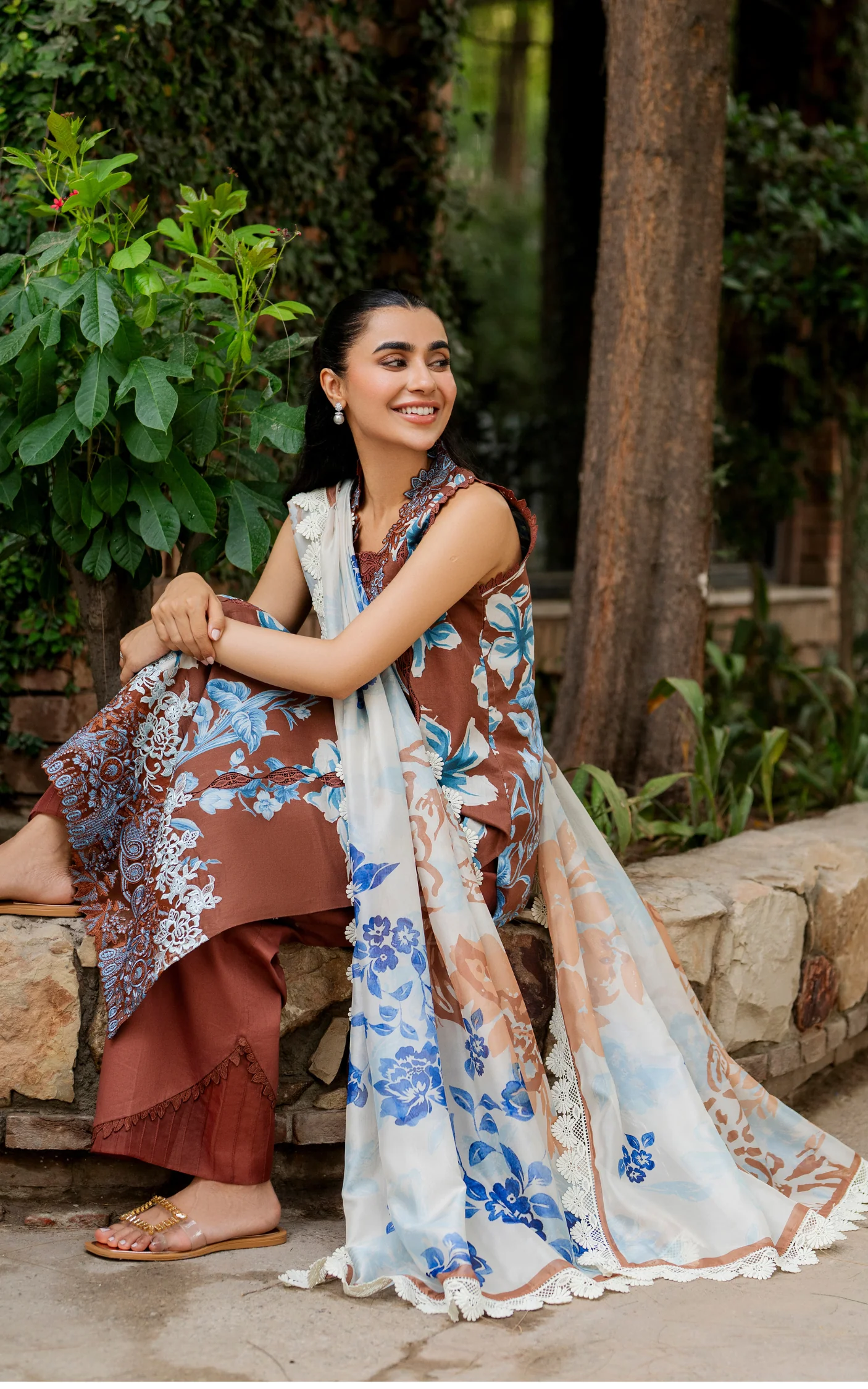 Asifa & Nabeel Meeraki Lawn '26-Sun-Kissed Sand - Image 2