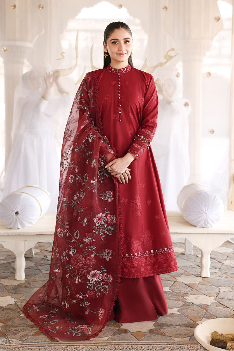 Cross Stitch Eid Lawn '26-ROUGE FLARE