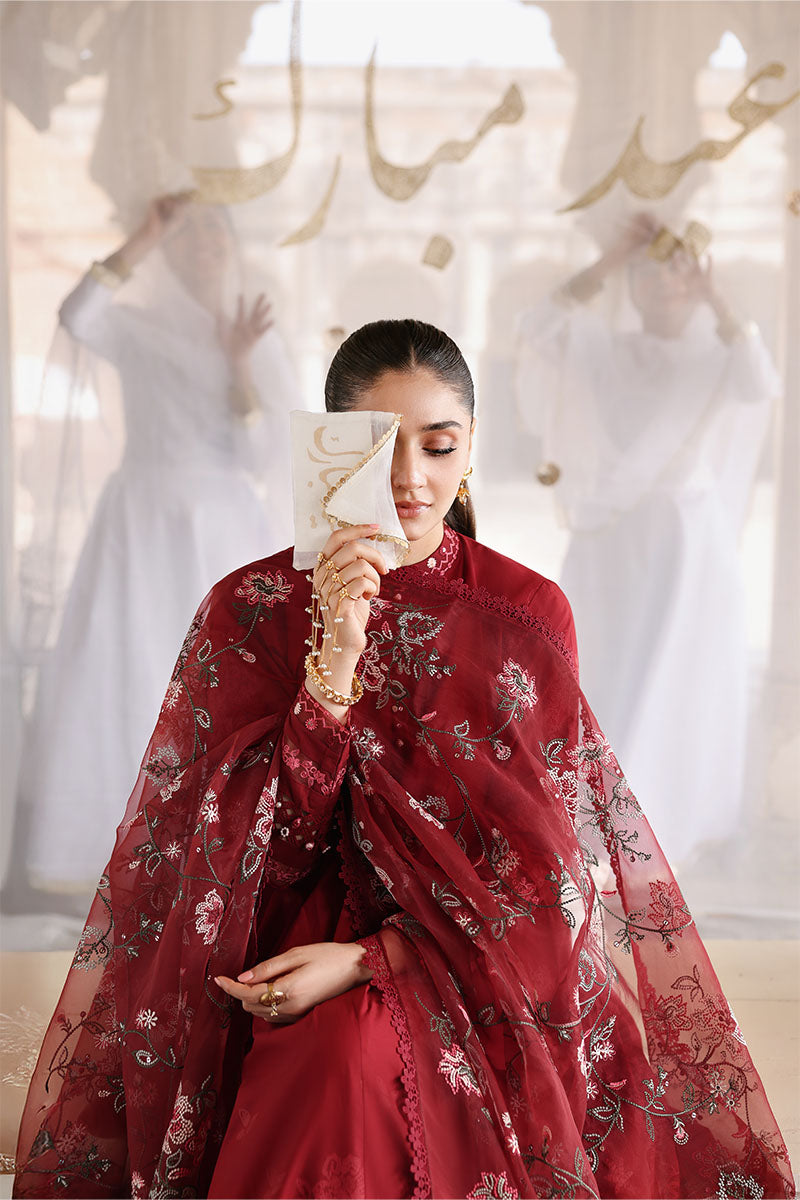Cross Stitch Eid Lawn '26-ROUGE FLARE - Image 2
