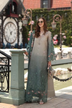 Noor Luxe Chikankari '26-D4 - Smoke Zinc