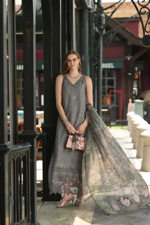 Noor Luxe Chikankari '26-D9 - Shadow Grey