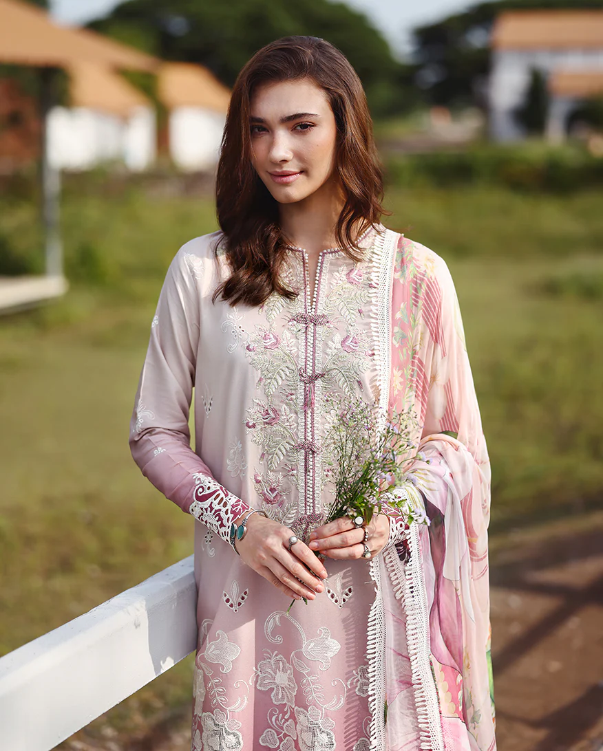 Mushq Solace | Ombre Chikankari '26-Dew Drift - Image 3