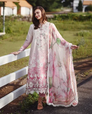 Mushq Solace | Ombre Chikankari '26-Dew Drift