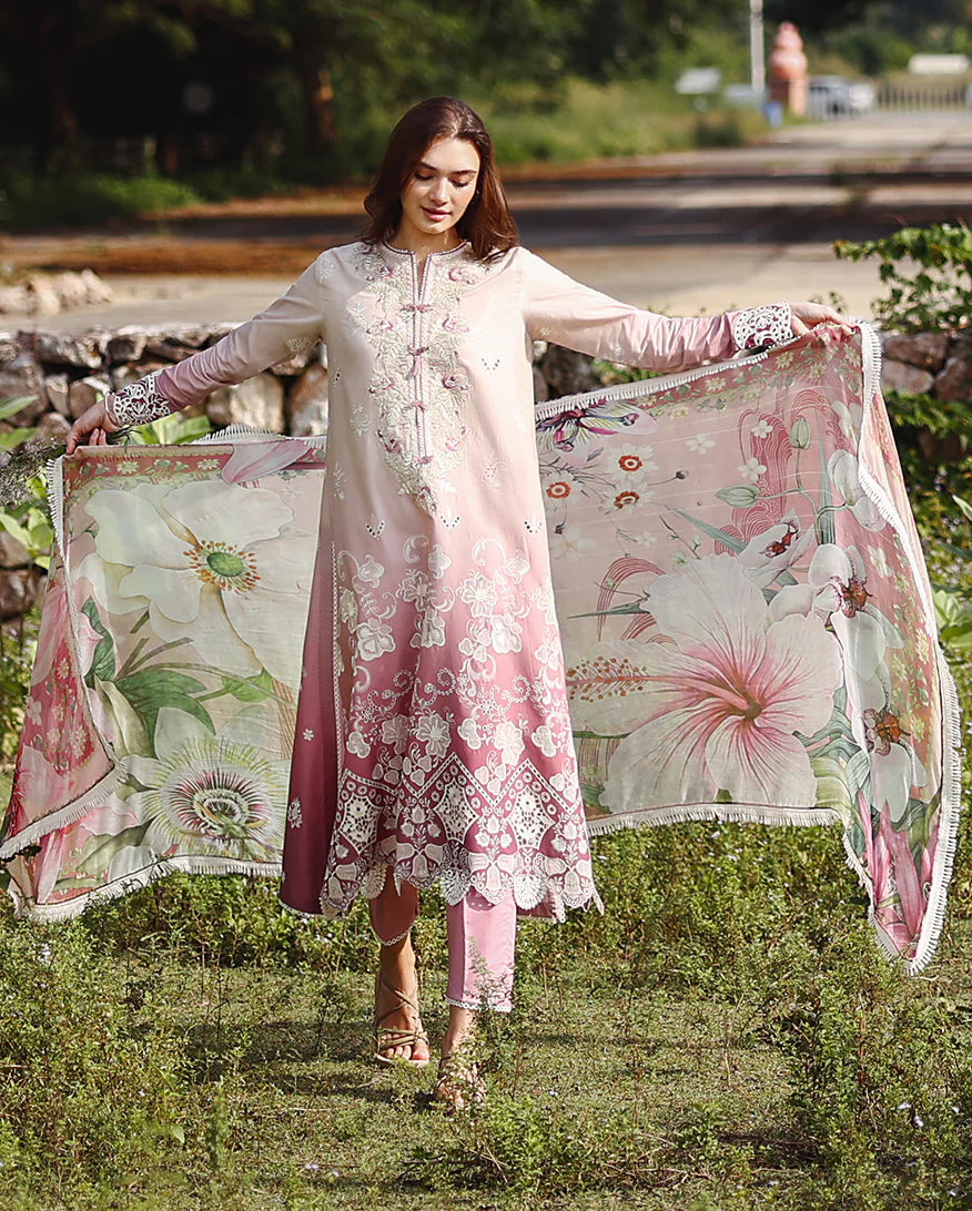 Mushq Solace | Ombre Chikankari '26-Dew Drift - Image 2