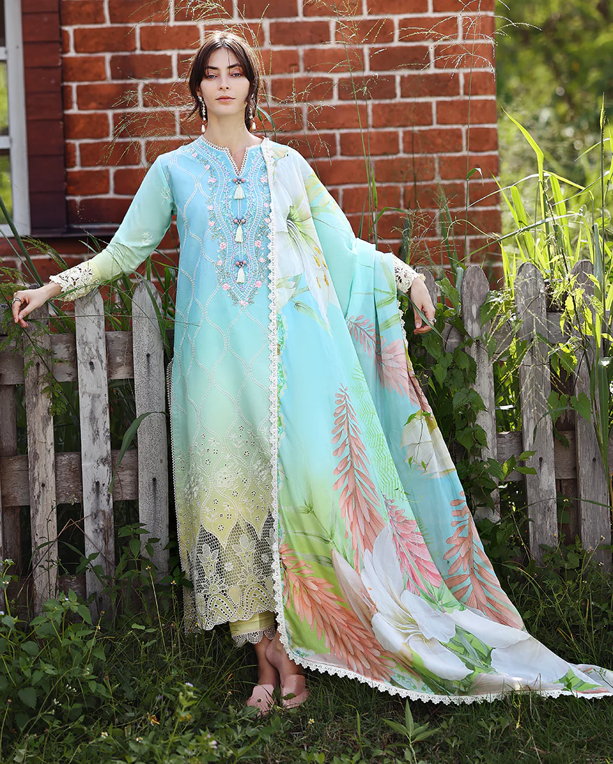 Mushq Solace | Ombre Chikankari '26-Ethereal Pause