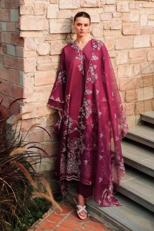 Cross Stitch Eid Lawn Edit II '26-PLUM ESSENCE