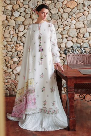 Cross Stitch Eid Lawn Edit II '26-GARDEN IVORY