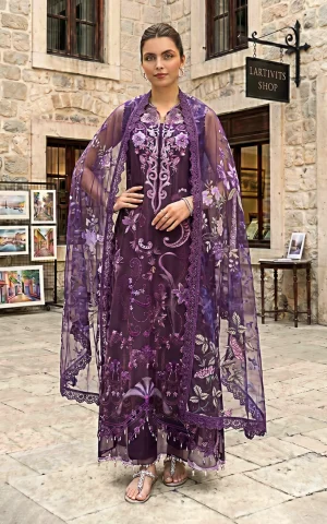 Asifa N Nabeel Summer Lawn '26-Plum Royale