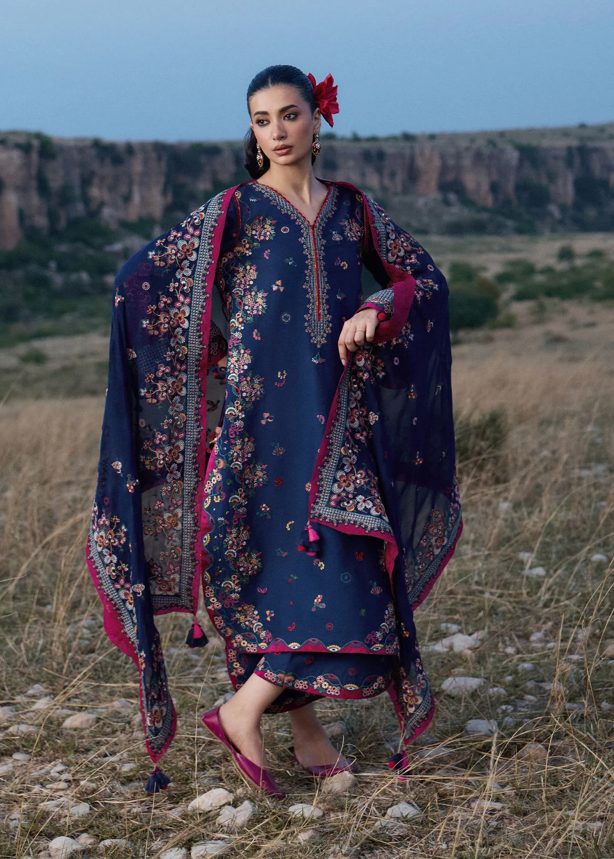 Hussain Rehar Jinan Luxury Lawn '26-Nilima - Image 2