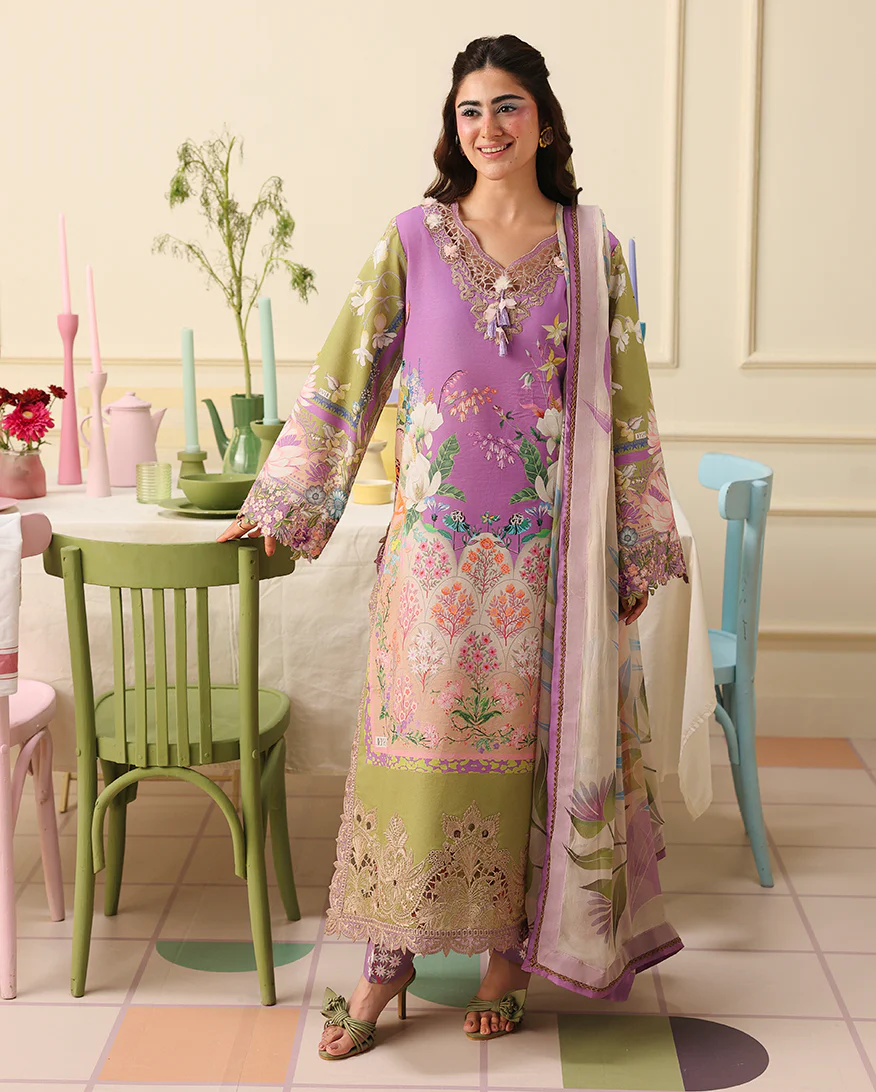 Mushq Soleil Lawn Prints '26-Lilac Whim