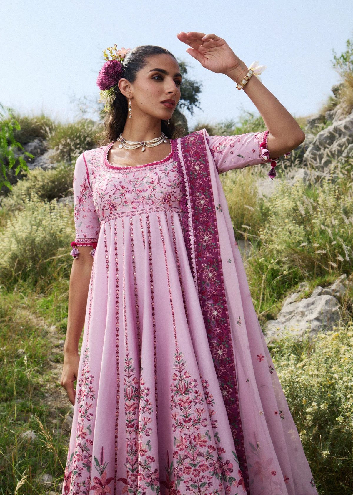 Hussain Rehar Jinan Luxury Lawn '26-Marjan - Image 3