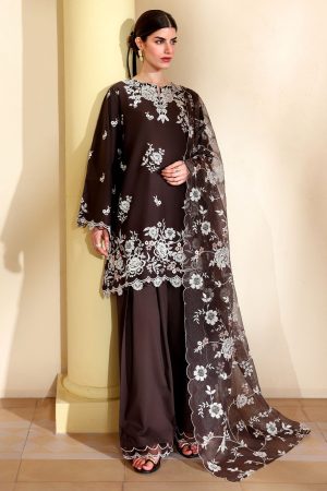 Cross Stitch Premium Lawn '26-SEPIA DARK