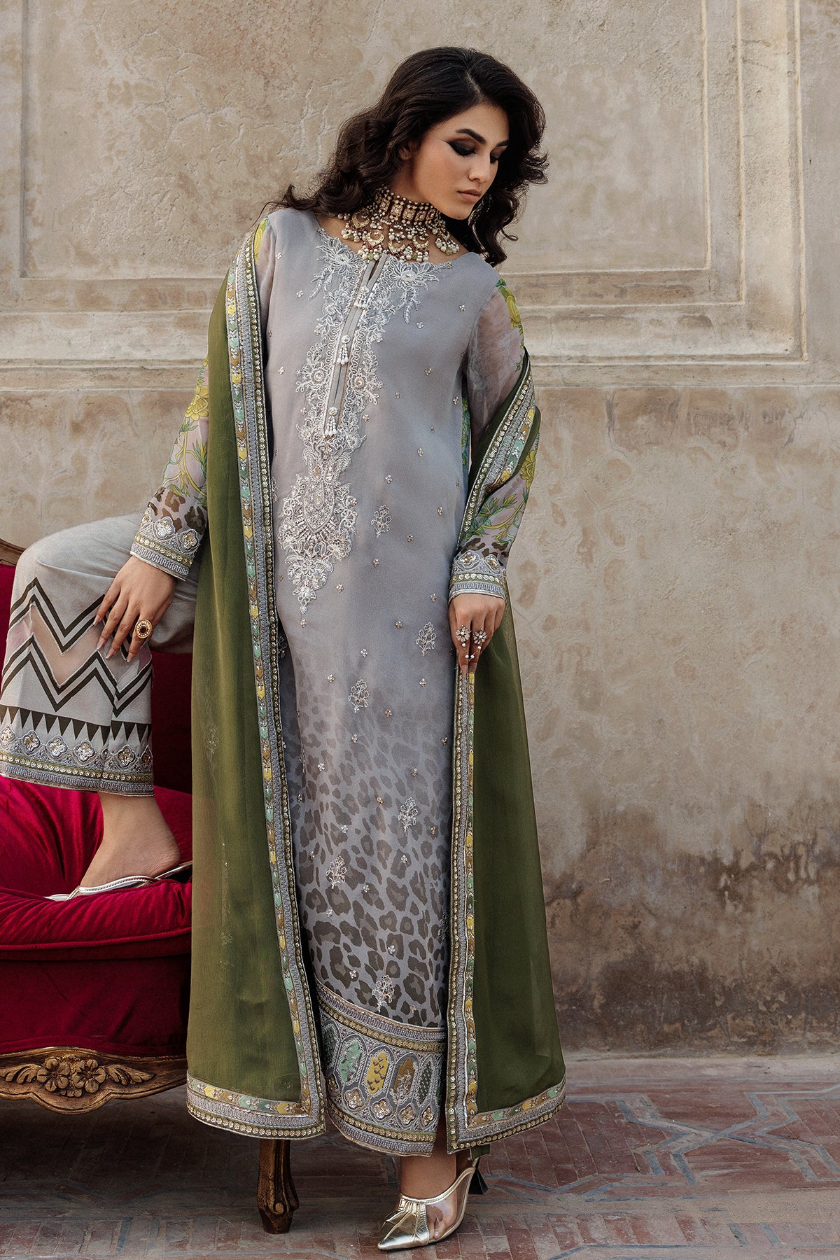 CHARIZMA Embroidered Printed Chiffon Collection,26 VSL6-12 - Image 3