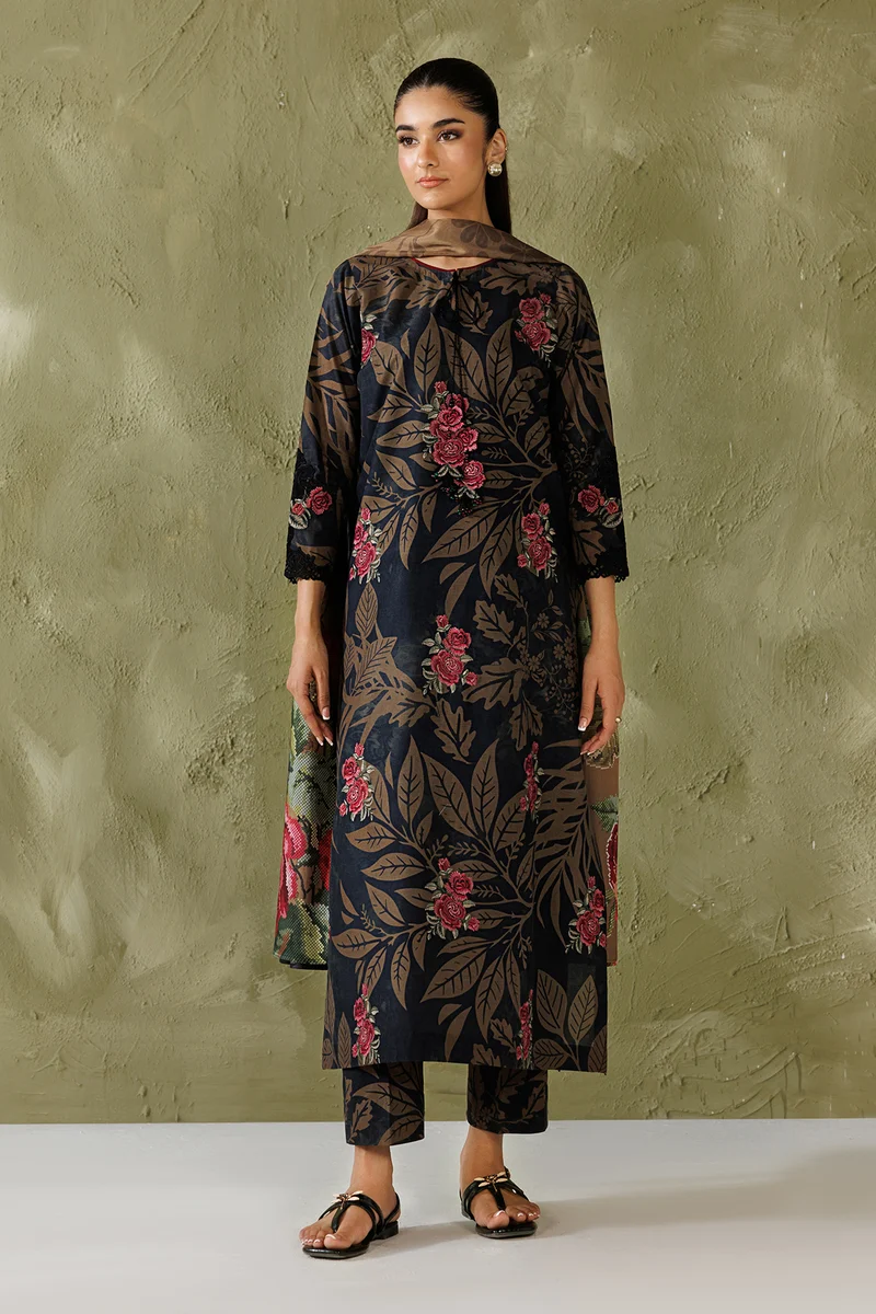 BAROQUE EMBROIDERED LAWN UF-4506 - Image 2