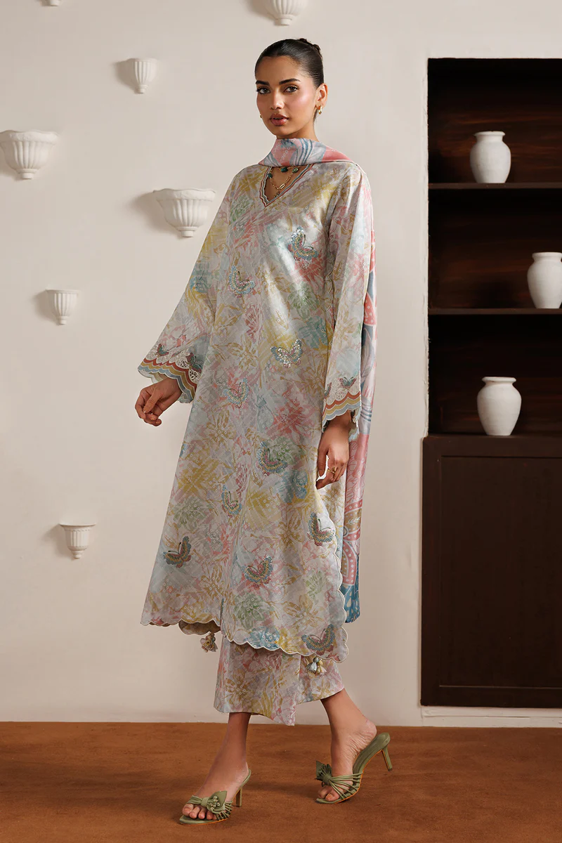 BAROQUE EMBROIDERED LAWN UF-4526 - Image 3