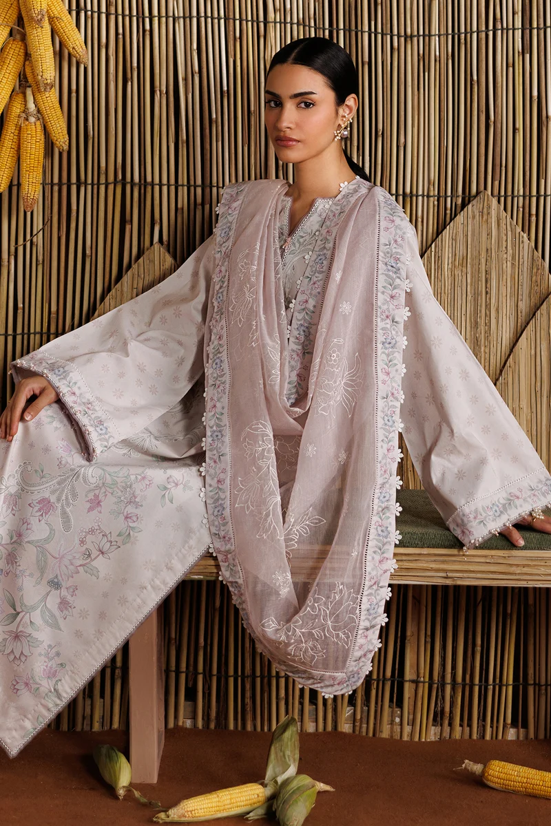 BAROQUE EMBROIDERED LAWN UF-4529 - Image 4