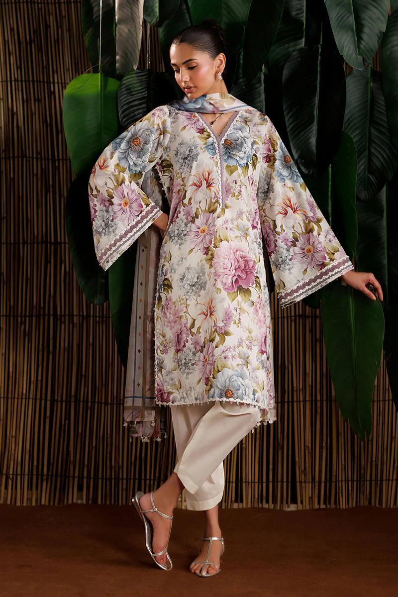 BAROQUE EMBROIDERED LAWN UF-4531 - Image 3
