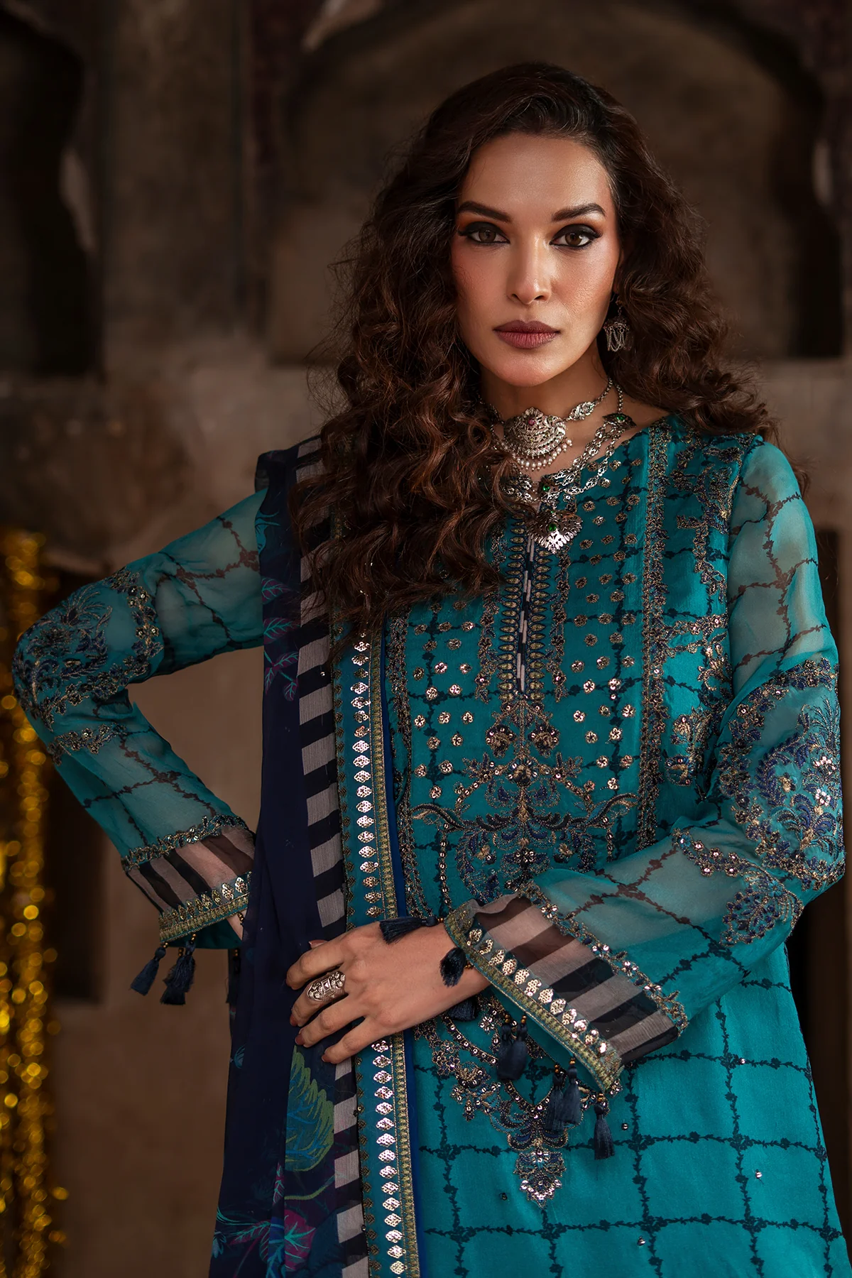 CHARIZMA Embroidered Printed Chiffon Collection,26 VSL6-05 - Image 3