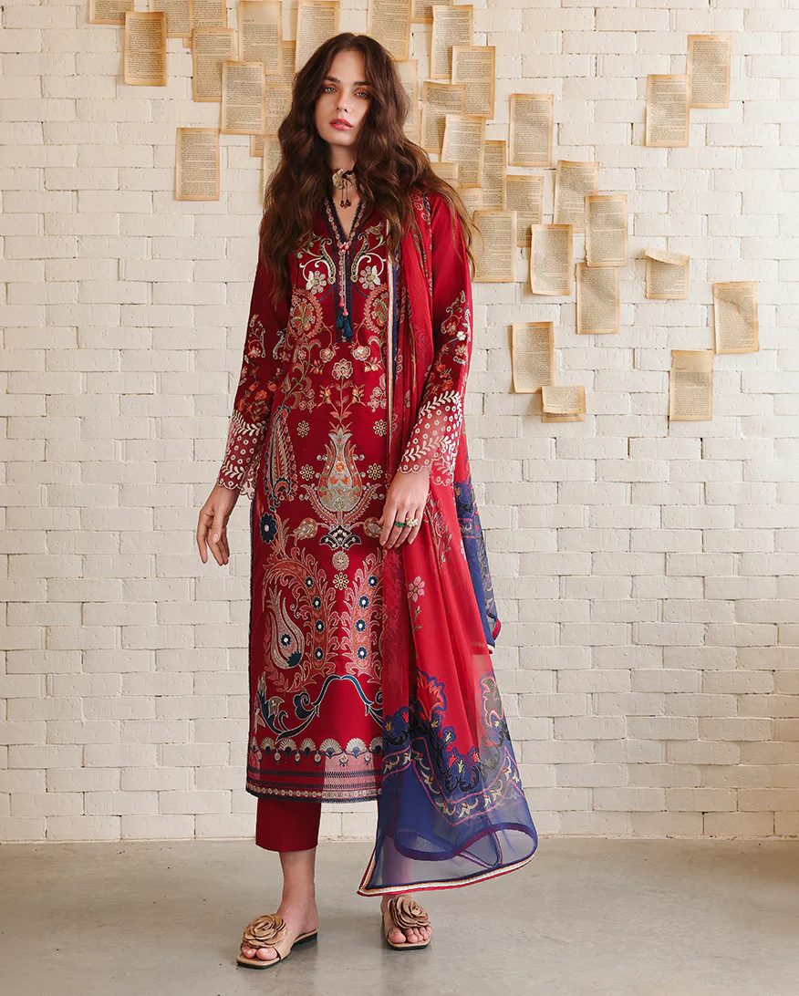 MUSHQ Embroidered Lawn Collection,26 Luma Bloom - Image 3
