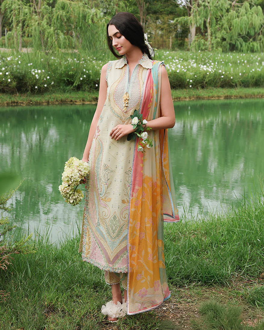 MUSHQ Embroidered Lawn Collection,26 Nocturne Flora - Image 2