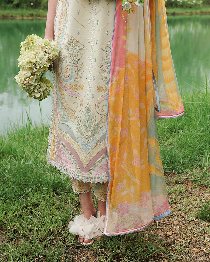 MUSHQ Embroidered Lawn Collection,26 Nocturne Flora - Image 3