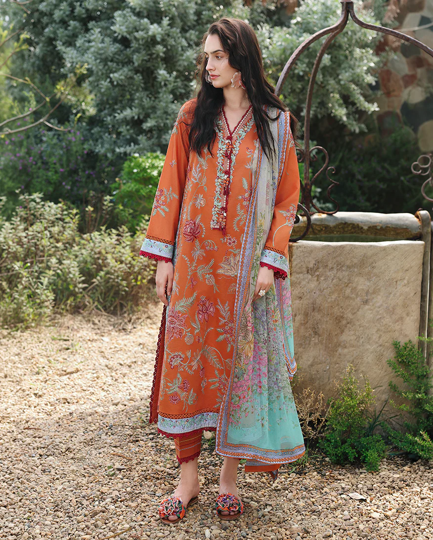 MUSHQ Embroidered Lawn Collection,26, Rosearie Dream - Image 2