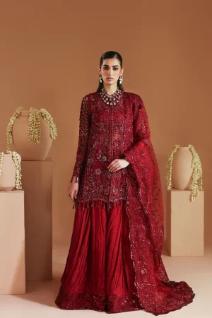 EMAAN ADEEL Embroidered Wedding Collection,26 SCARLET