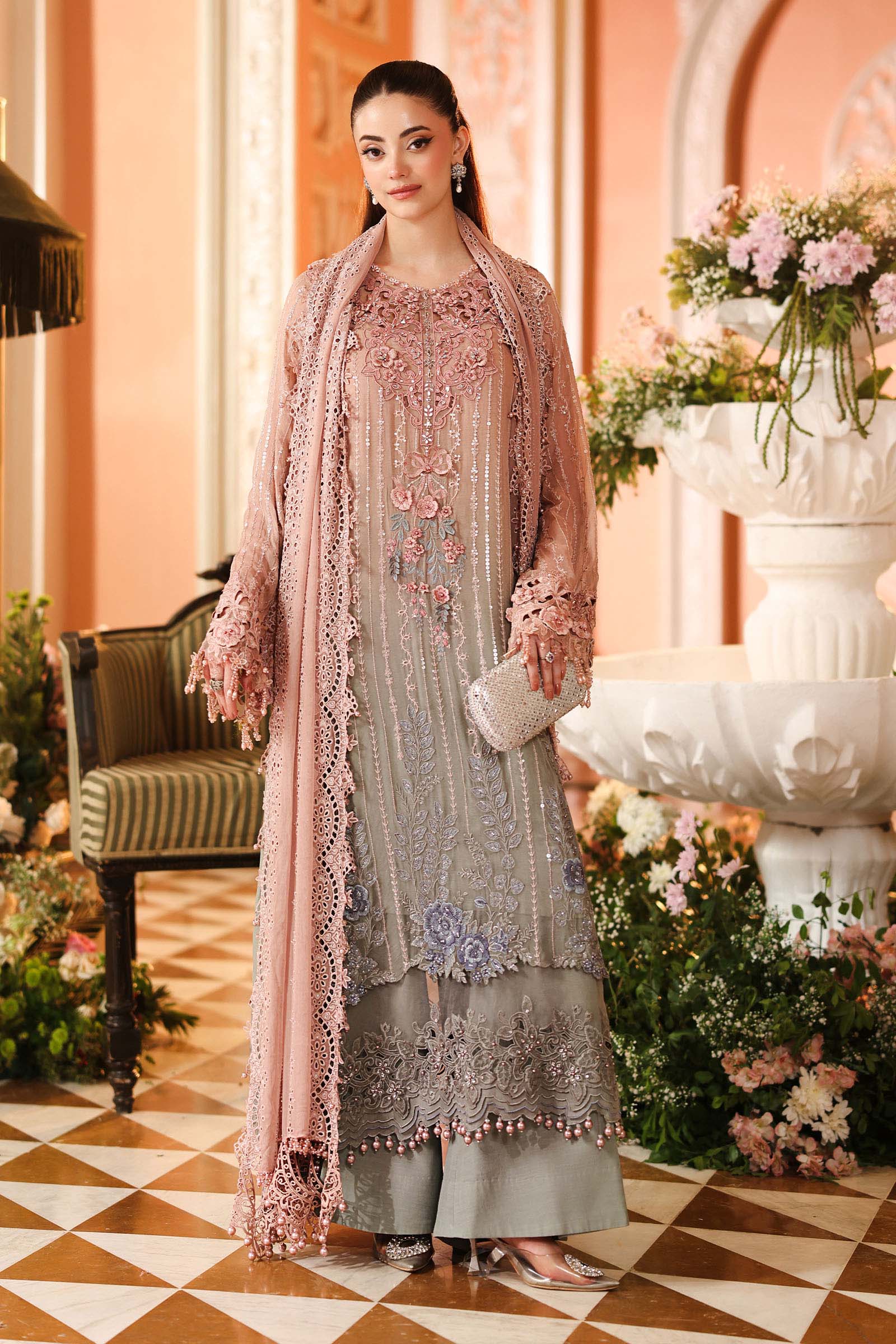 Maria B Chiffons '26-MPC-26-202-Ombre Blossom - Image 2