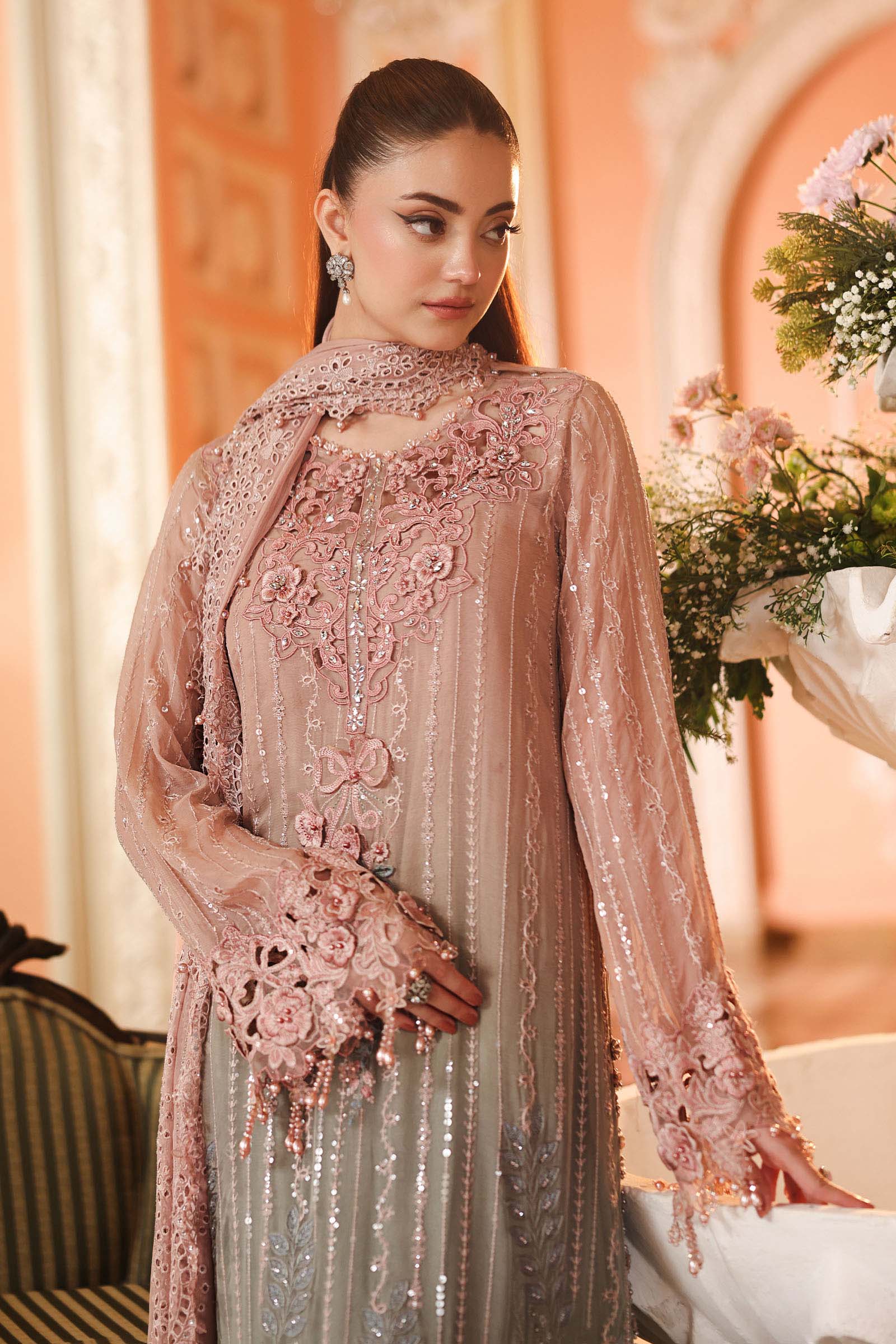 Maria B Chiffons '26-MPC-26-202-Ombre Blossom - Image 3