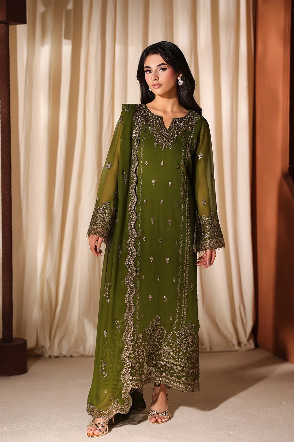 Azure Chiffon Formals '26-Imperial Olive