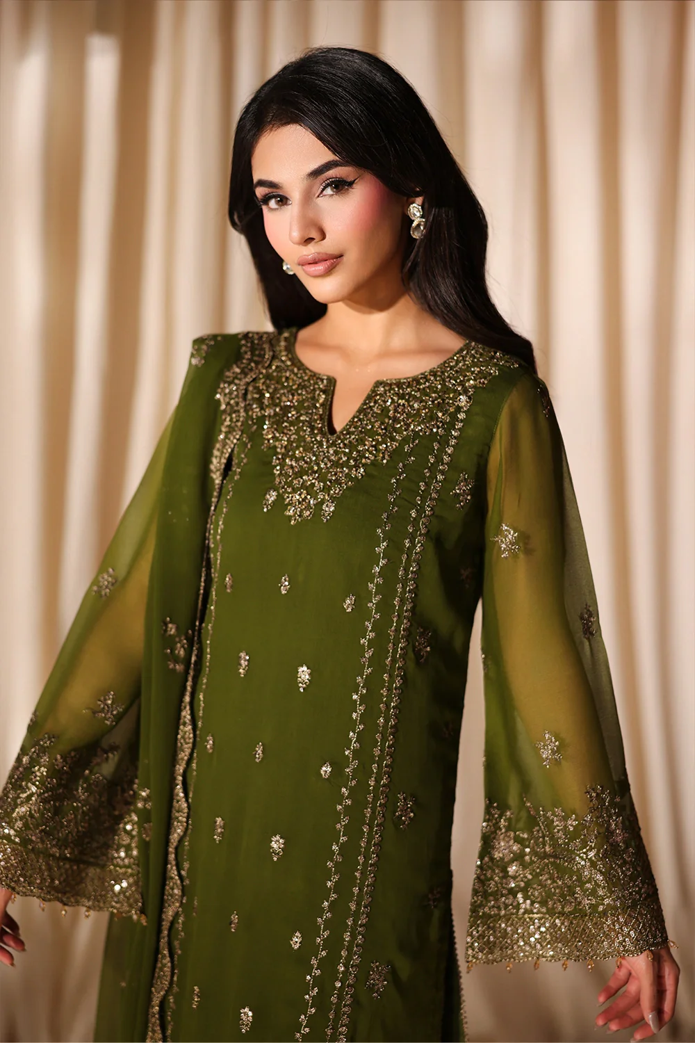 Azure Chiffon Formals '26-Imperial Olive - Image 2