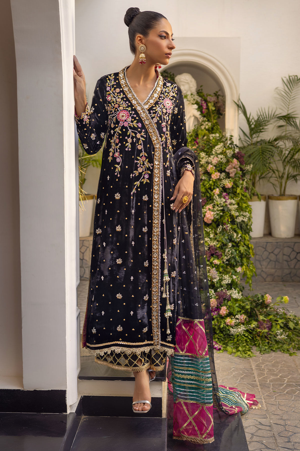 sabrangee velvet formals –Muzna