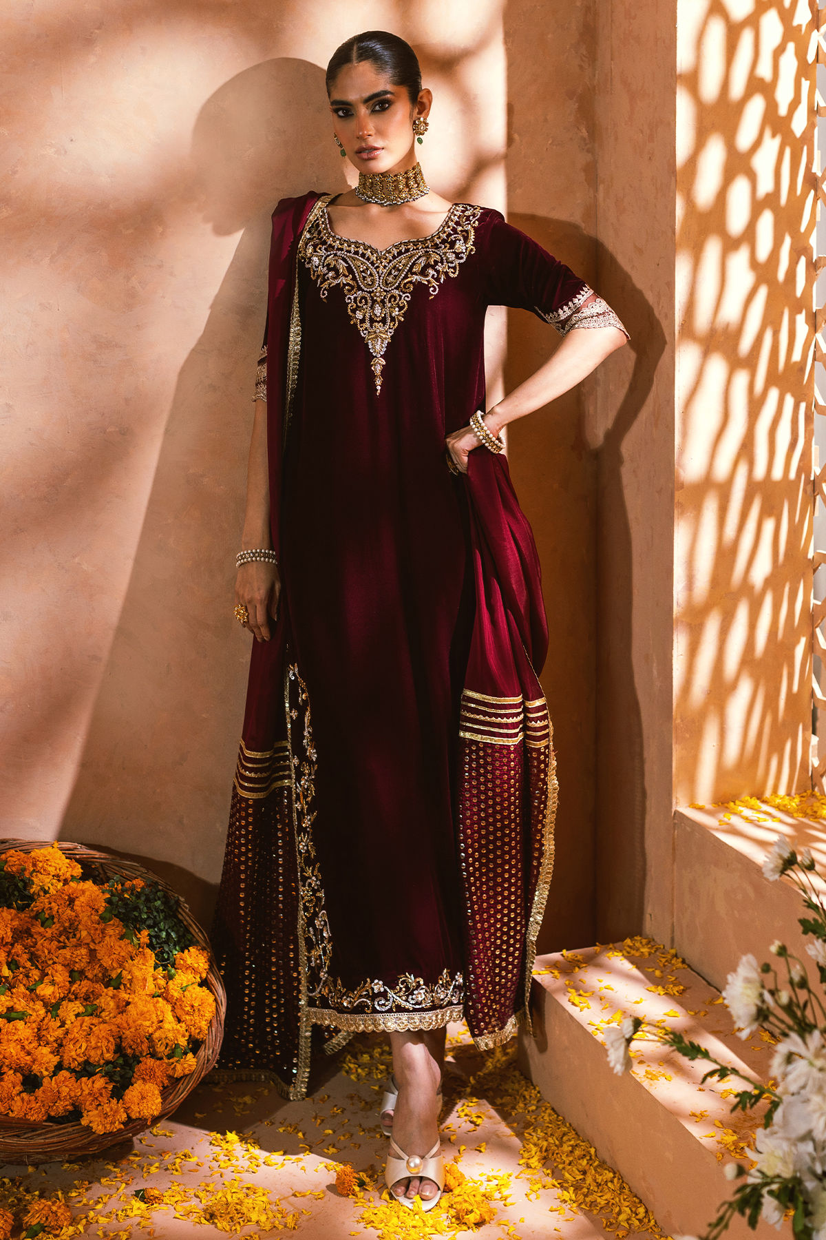 sabrangee velvet formals -Dahlia