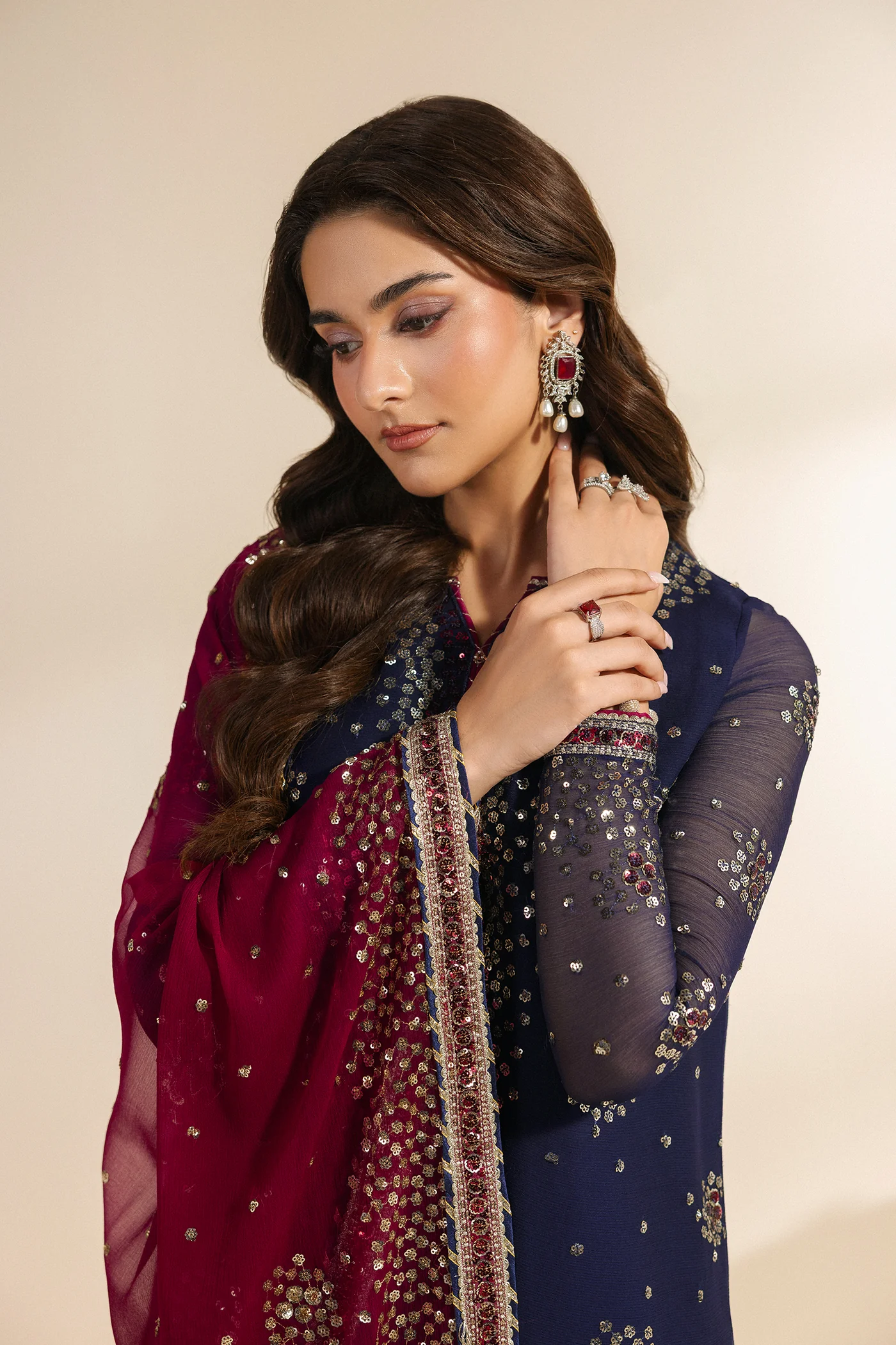 Zarif Meraki Chiffon Formals '26-SABLE - Image 3