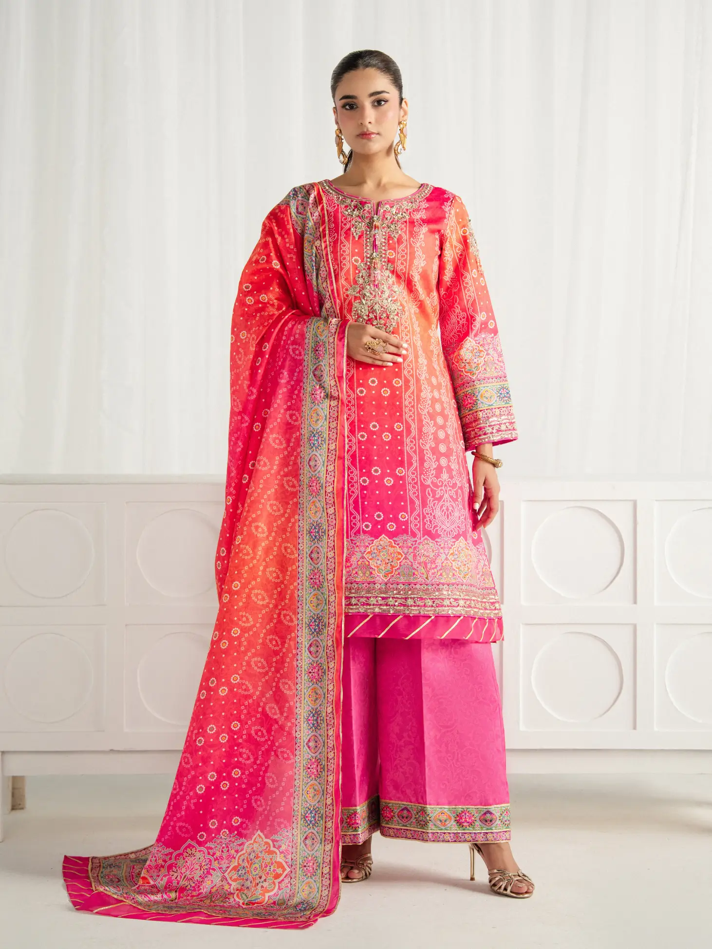 Gulaal Aira Printed Silk '26-Marigold Dusk