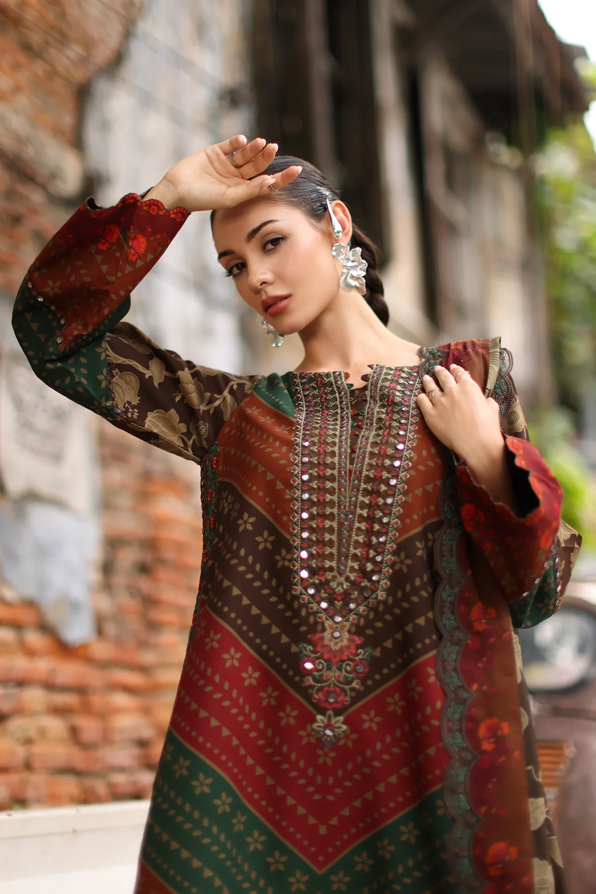 Charizma Aniq Embroidered Linen '26-ANW7 06 - Image 3