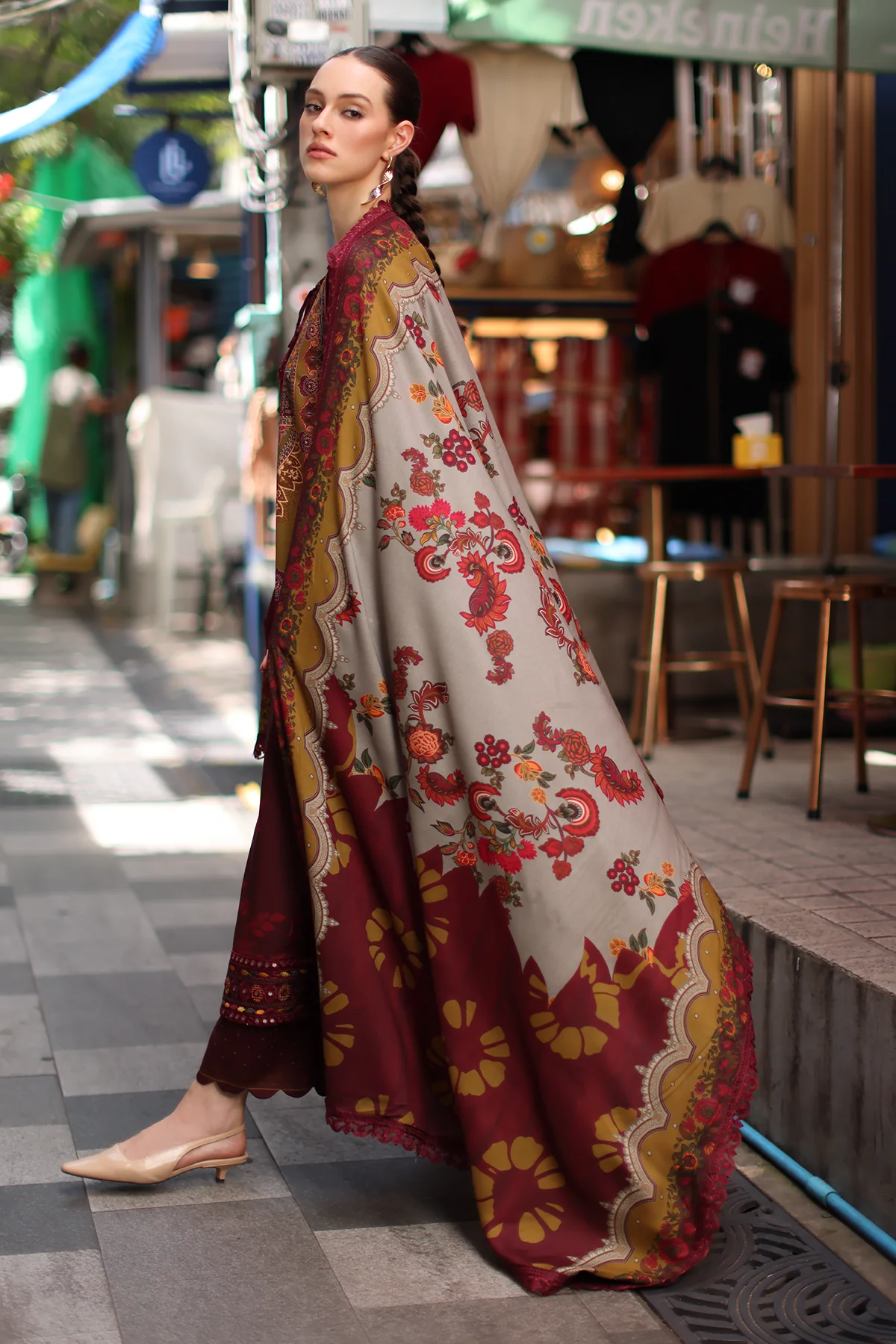 Charizma Aniq Embroidered Linen '26-ANW7 03 - Image 3