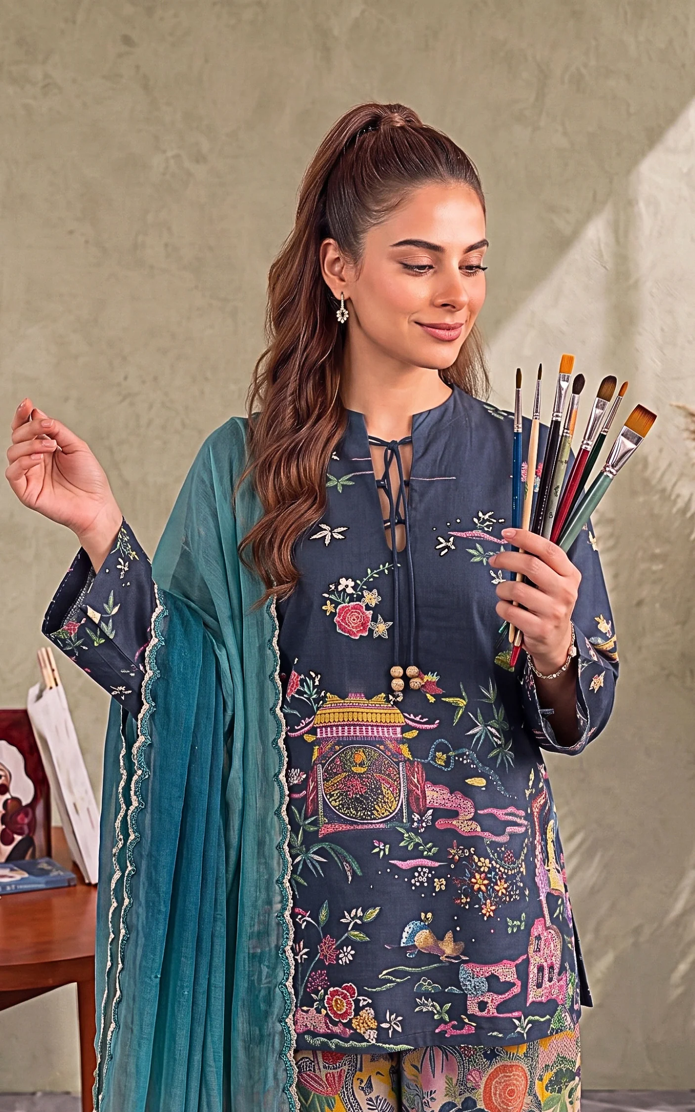 Asifa and Nabeel Cambric Collection '26-Kiana - Image 3