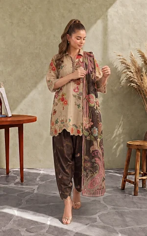 Asifa and Nabeel Cambric Collection '26-Mocca