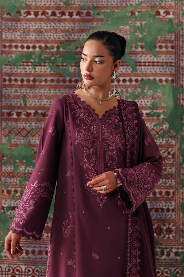 Qalamkar Q Linen Linen '26-QLW-14 FARWA - Image 2