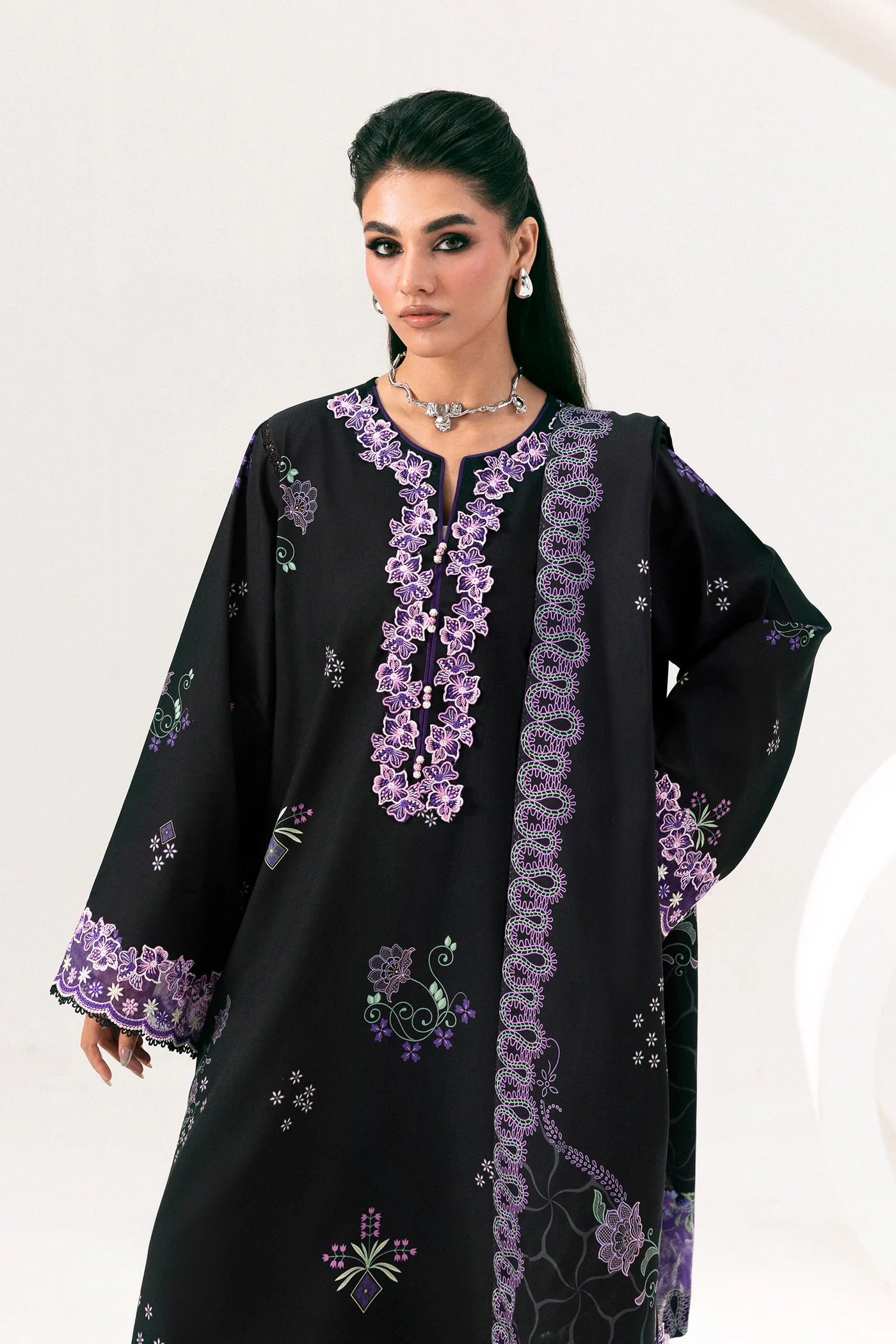 Qalamkar Q Prints winter '26-QPW-09 (B) Sajal - Image 2