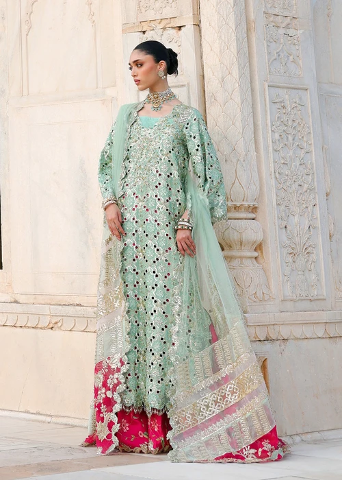 Saira Shakira Wedding Collection '26-VOILA - Mint Green - Image 2
