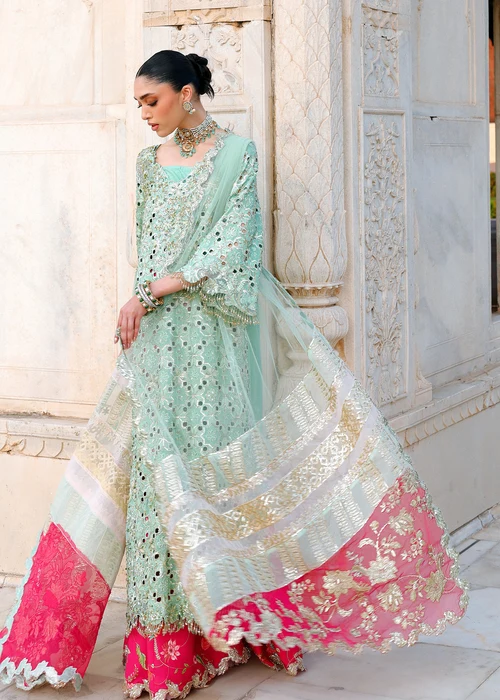 Saira Shakira Wedding Collection '26-VOILA - Mint Green - Image 3