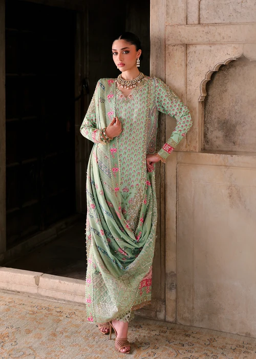 Saira Shakira Wedding Collection '26-LOTUS-Green - Image 4
