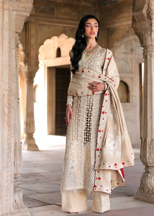 Saira Shakira Wedding Collection '26-ROSE - Beige - Image 3